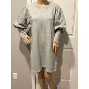 Women's J.CREW Gray Long Sleeve relaxed fit Sweatshirt Dress S